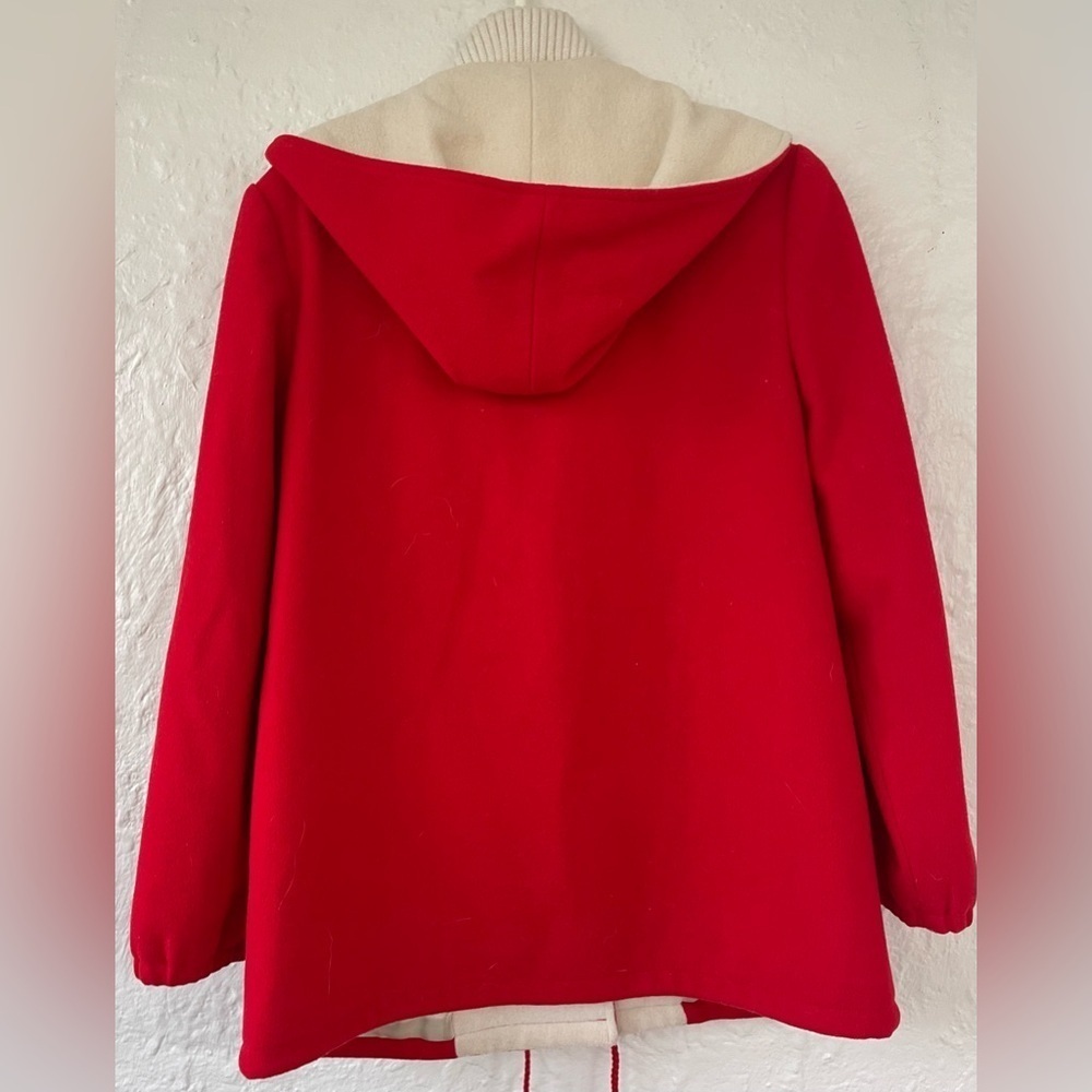 Vintage Mackintosh Red & White 100% Wool Fully Lined  Vestcoat Jacket - 1970's - Picture 8 of 9